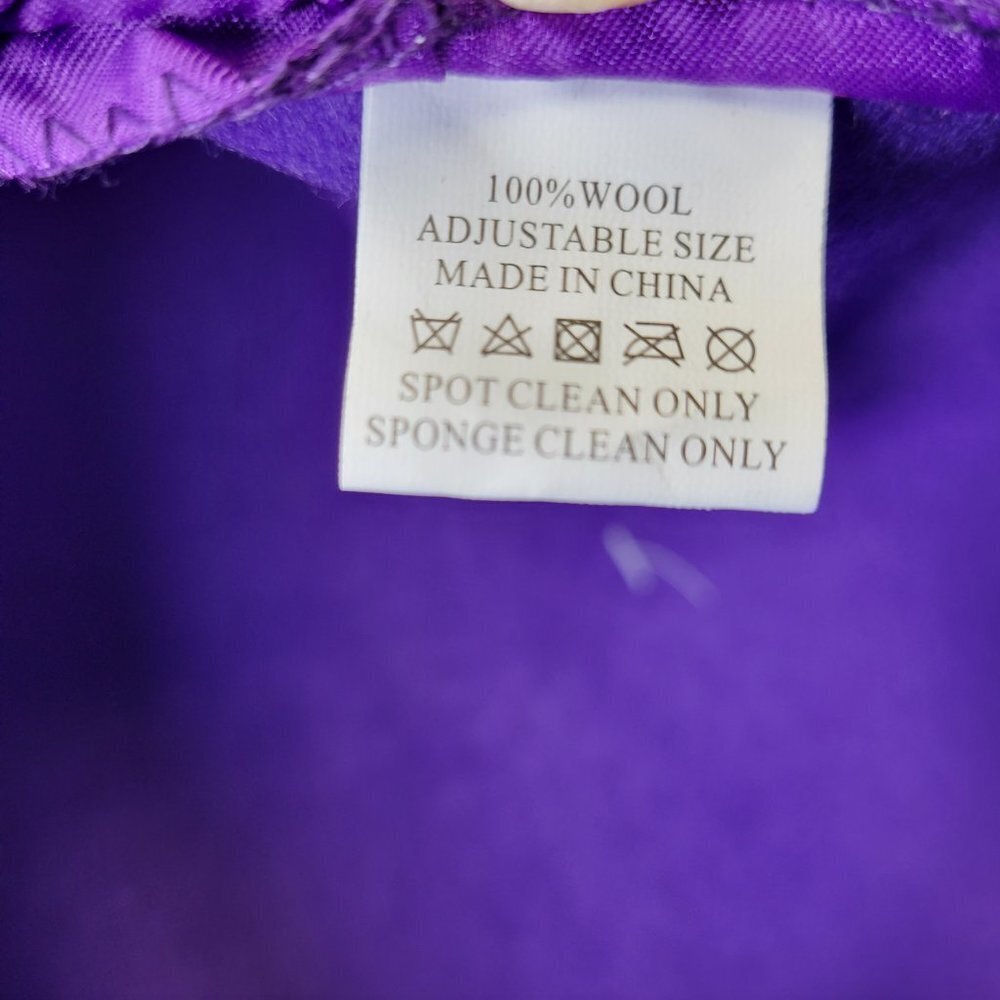 Purple Wool Hat, Purple Satin, Bucket Dress Hat,Church Hat- NEW - Picture 16 of 16